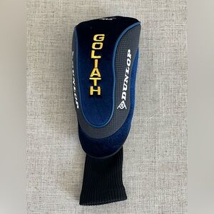 Dunlop Goliath Golf Club Sock Cover Blue Black Plush Driver Wood Padded